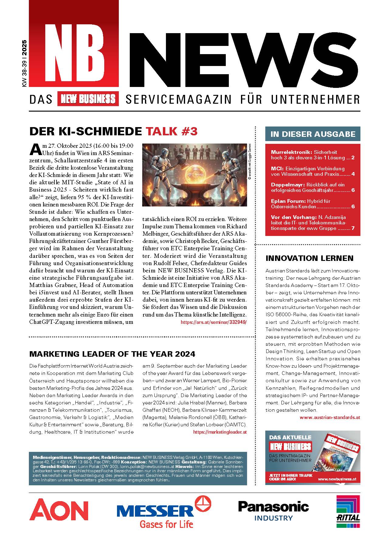 Cover: NEW BUSINESS News - 38-39/2025
