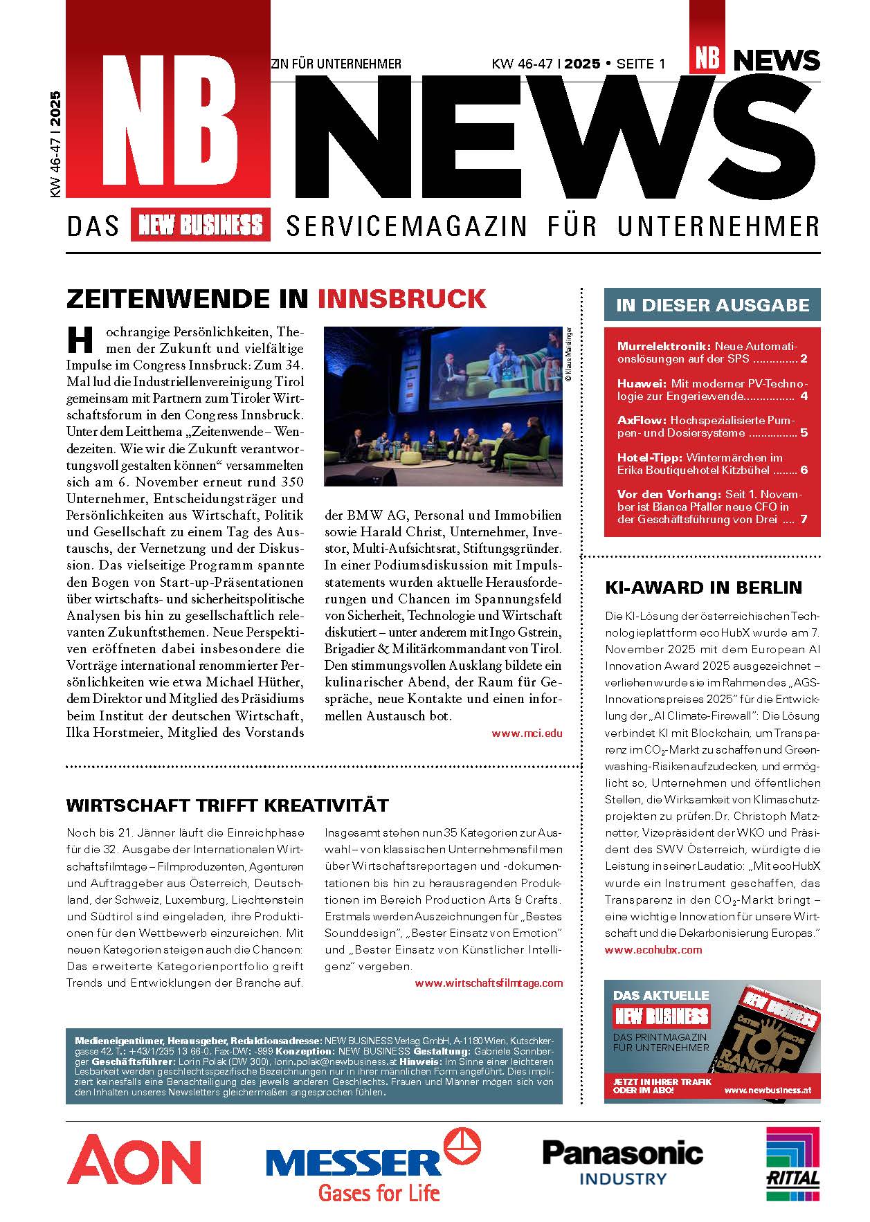 Cover: NEW BUSINESS News - 46-47/2025