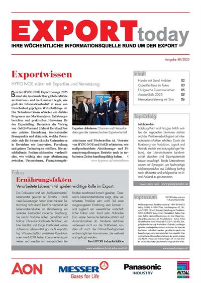 Cover: EXPORT today online - 48/2025