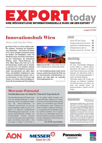 Cover: EXPORT today online - 49/2025