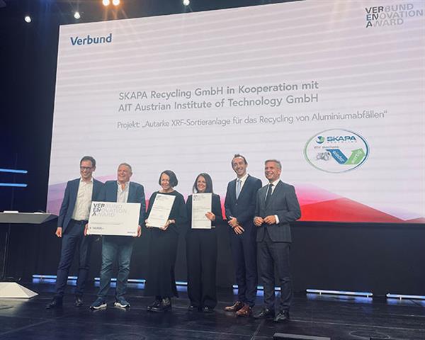 Bild: Die Skapa Recycling GmbH ist Gewinnerin des Verbund-E-Novation Awards, kurz Verena 2025. 