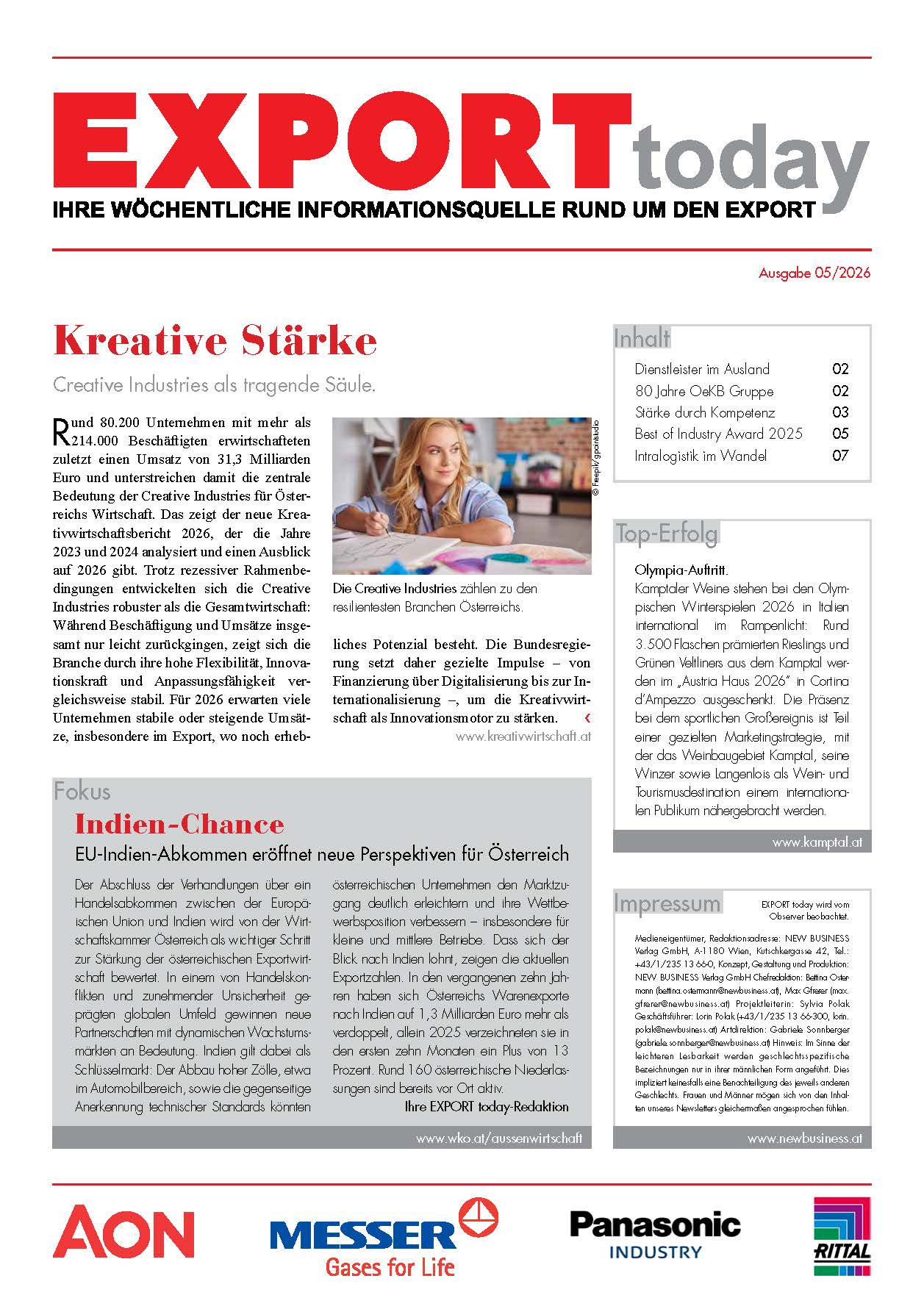 Cover: EXPORT today online - 05/2026