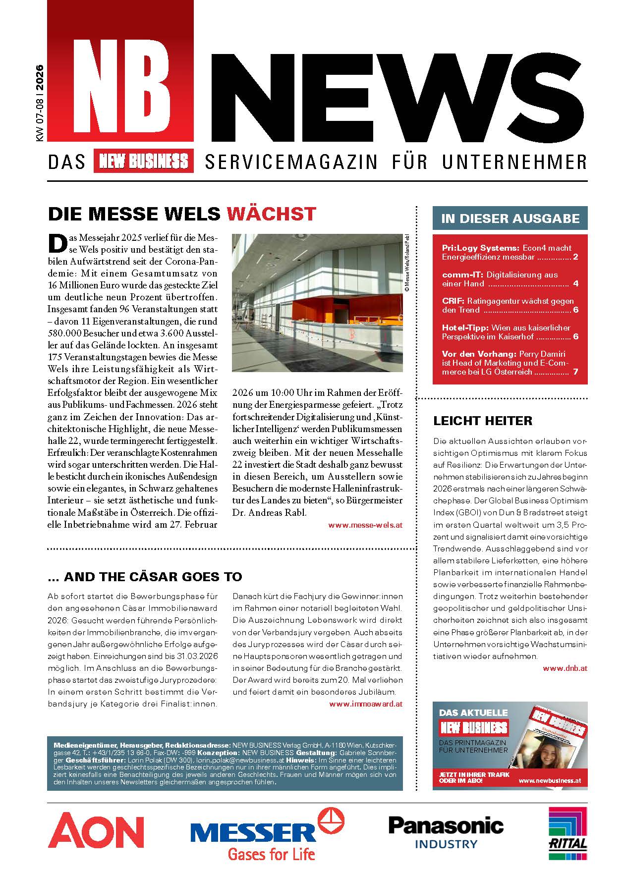 Cover: NEW BUSINESS News - 07-08/2026