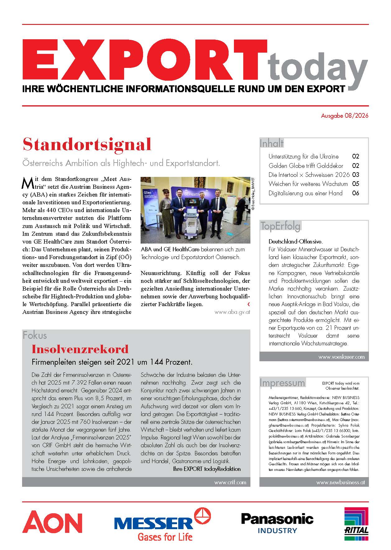 Cover: EXPORT today online - 08/2026