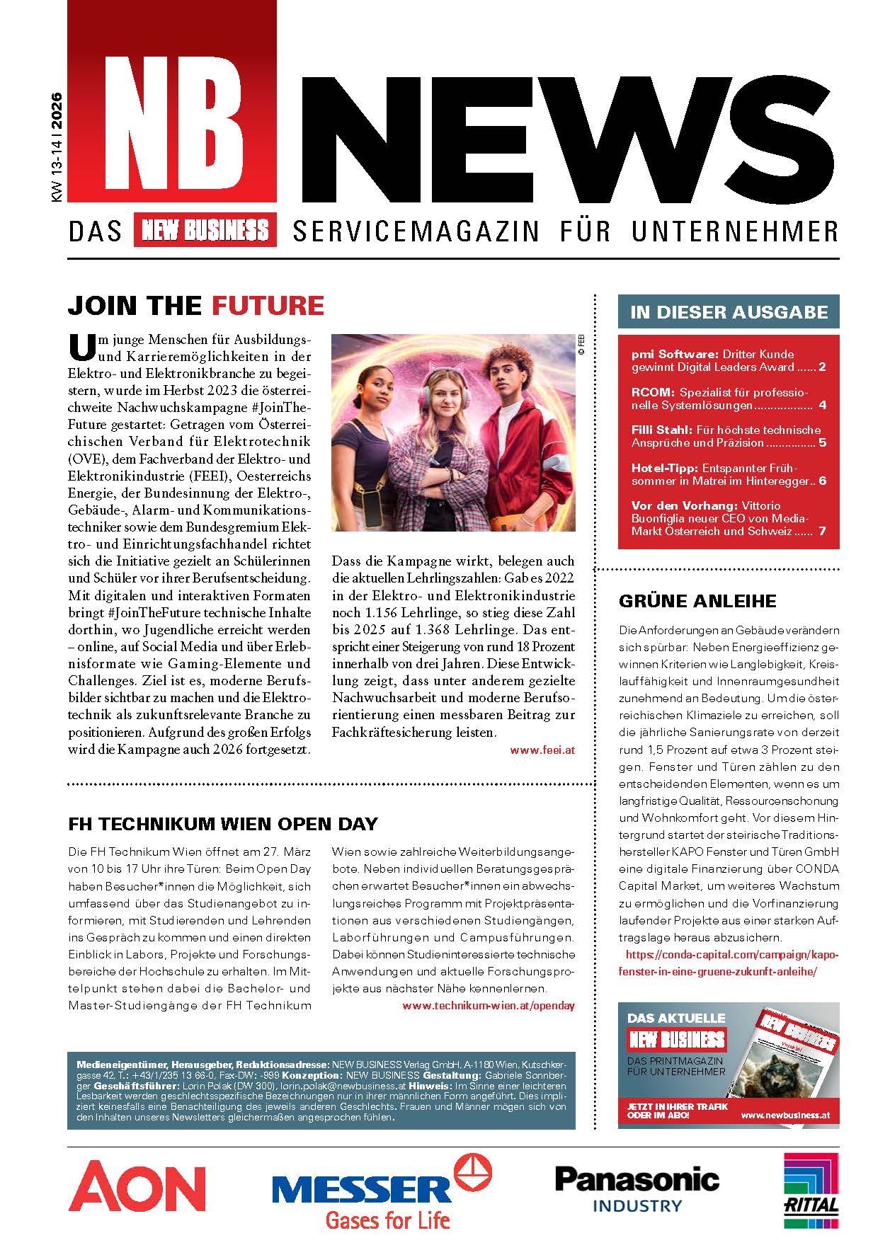 Cover: NEW BUSINESS News - 13-14/2026