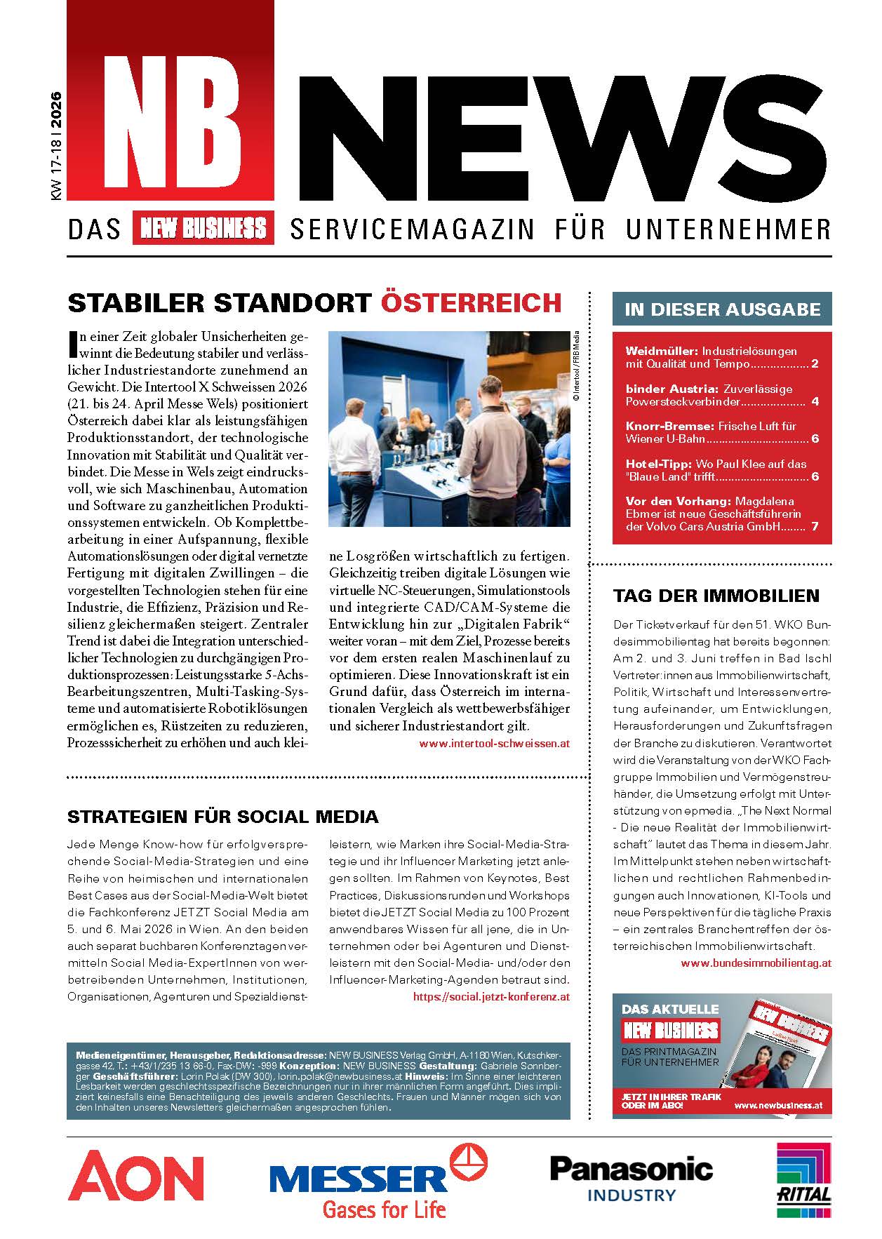 Cover: NEW BUSINESS News - 17-18/2026