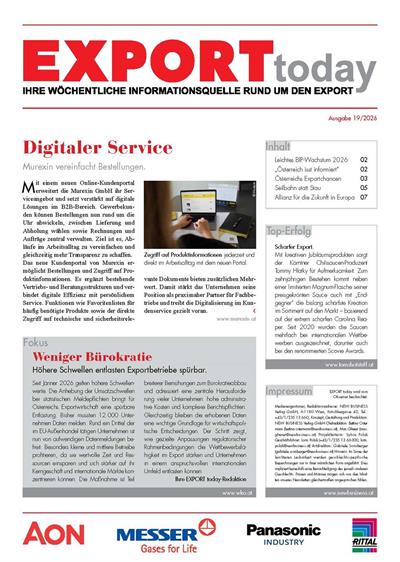 Cover: EXPORT today online - 19/2026
