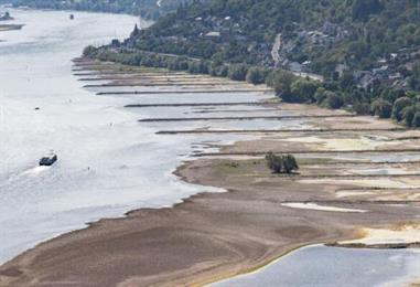 Bild: Industrie drosselt wegen Rhein-Niedrigwasser Produktion