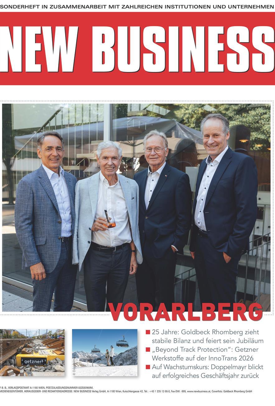 Cover: NEW BUSINESS Bundeslandspecial - VORARLBERG 2026