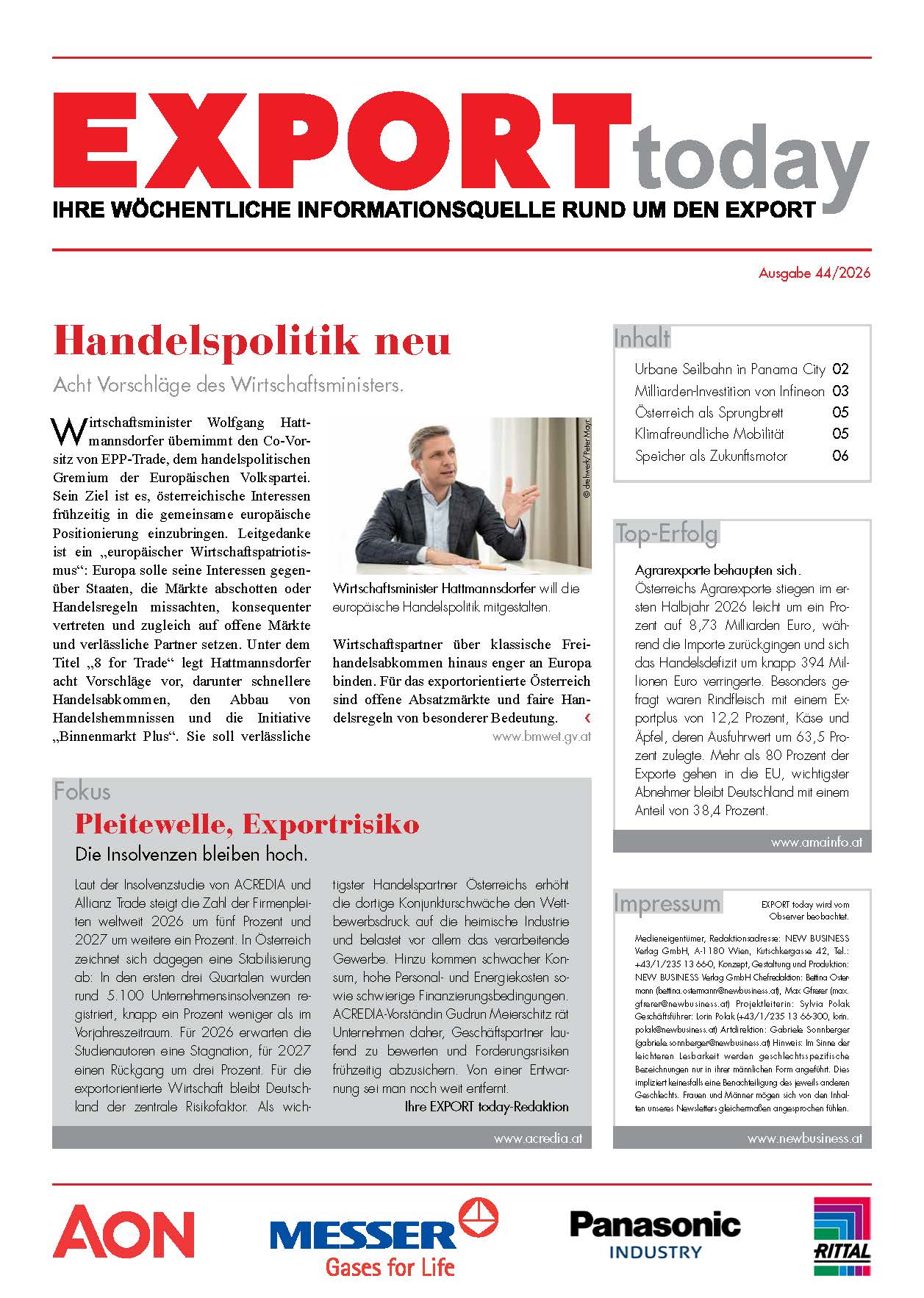 Cover: EXPORT today online - 44/2026