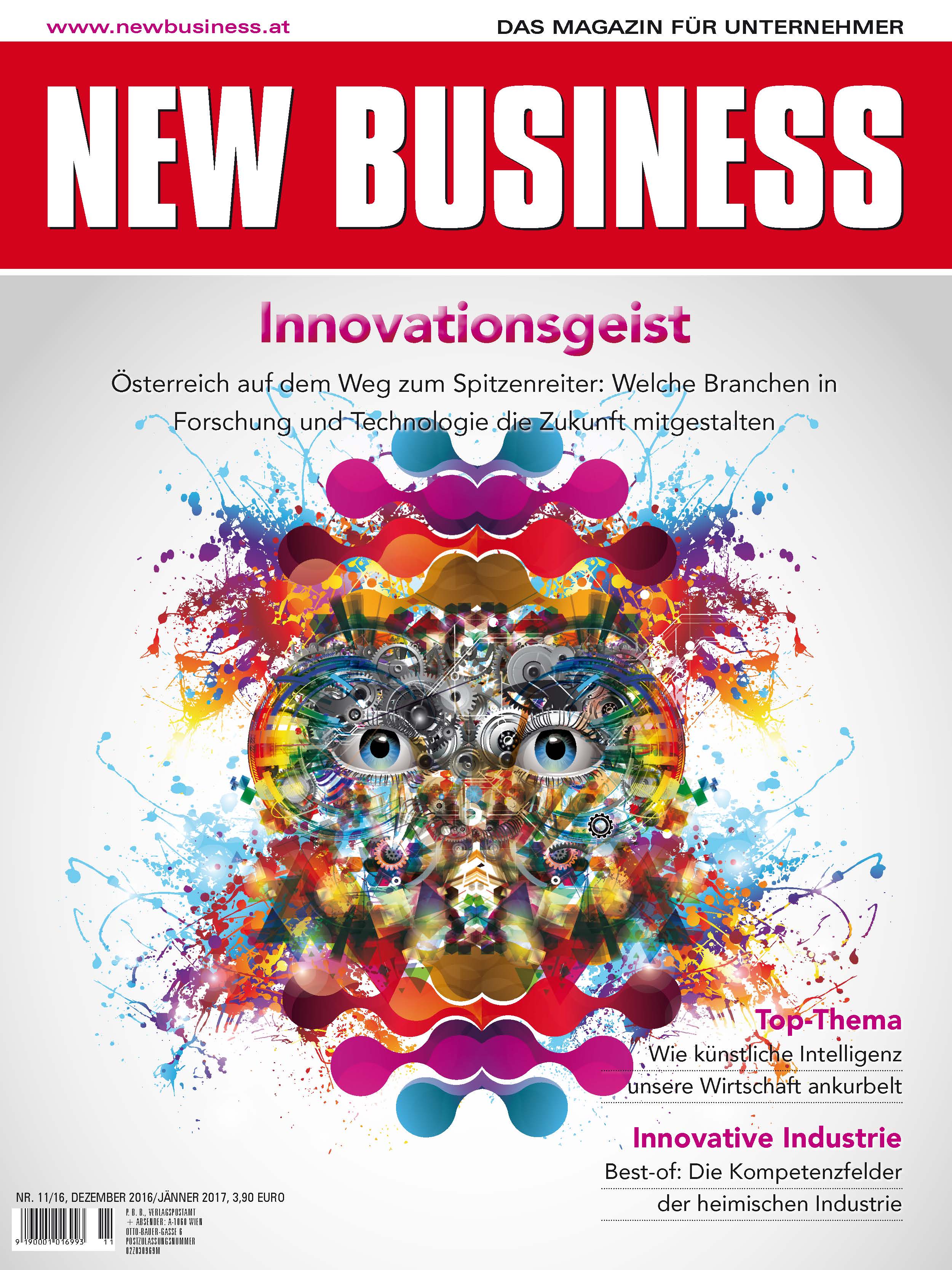 Cover: NEW BUSINESS - NR. 11, DEZEMBER 2016/JÄNNER 2017